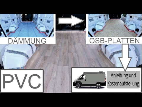 Boden dämmen und PVC verlegen / DiY VAn