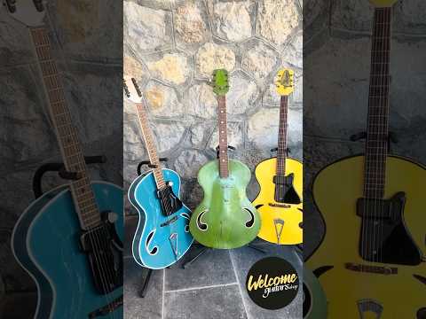 Spectacular 1950s Italian Wandre Framez Piper – Rare Yellow Crackle with Wood Neck image 13
