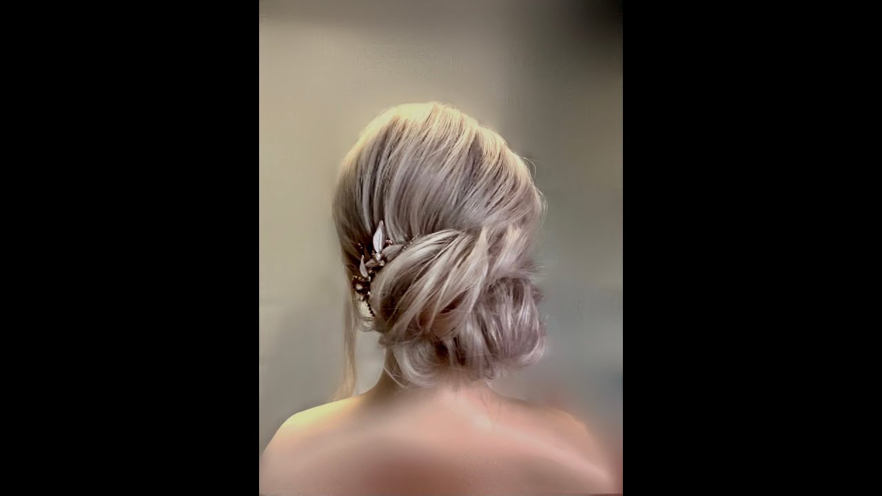 Quciky and Easy Textured Messy Low Side Bun Updo Tutorial
