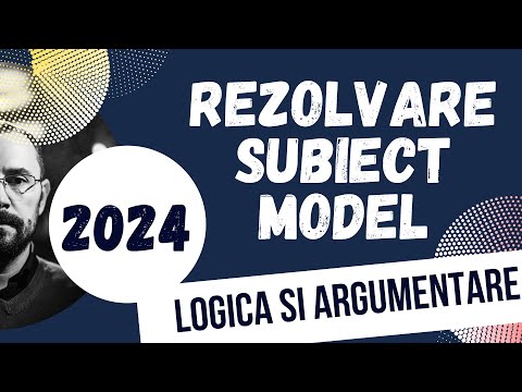 Baccalaureate 2024 - Solving the MODEL topic proposed for the Logic and Argument discipline