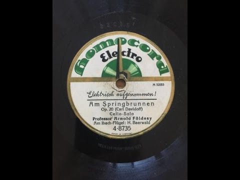 DAVIDOFF "At the Fountain"  Arnold Foldesy, cello; H. Baerwald, piano