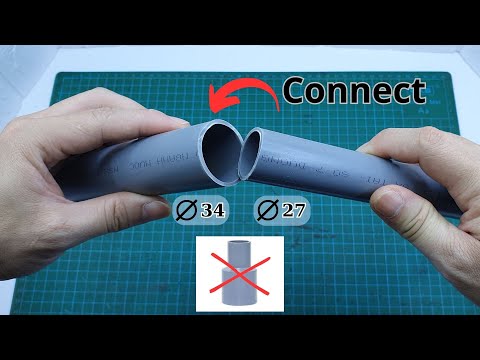 How to connect PVC pipes of different sizes without a connector 😎