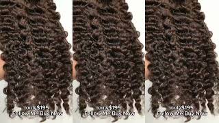 lovebeautywig | 24inch Darkest Brown Burmese Curly Machine Weft Hair Extensions #wefthairextensions