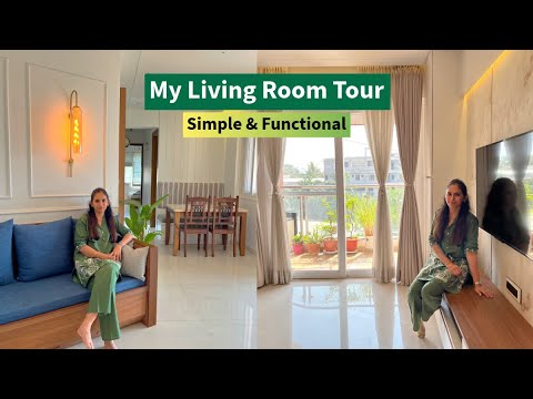 My Living Room Tour | Most Asked Sofa details | Functional , Simple and Minimal