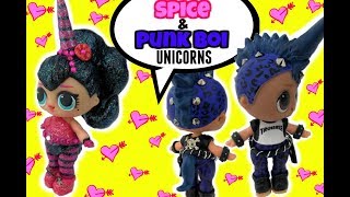 LOL Punk Boi UNICORN CUSTOM & NEW Spice Unicorn Too! DIY Craft Video & Doll Story