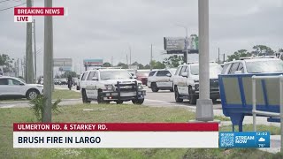 Afternoon update:  Largo Brush fire closes parts of Ulmerton Road in Pinellas County