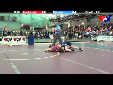 Brian Burchett vs. Mark Voss at 2013 FILA Cadet Nationals - FS
