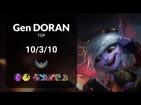 Gen Doran Tristana vs Vayne TOP - KR CHALLENGER Patch 14.4