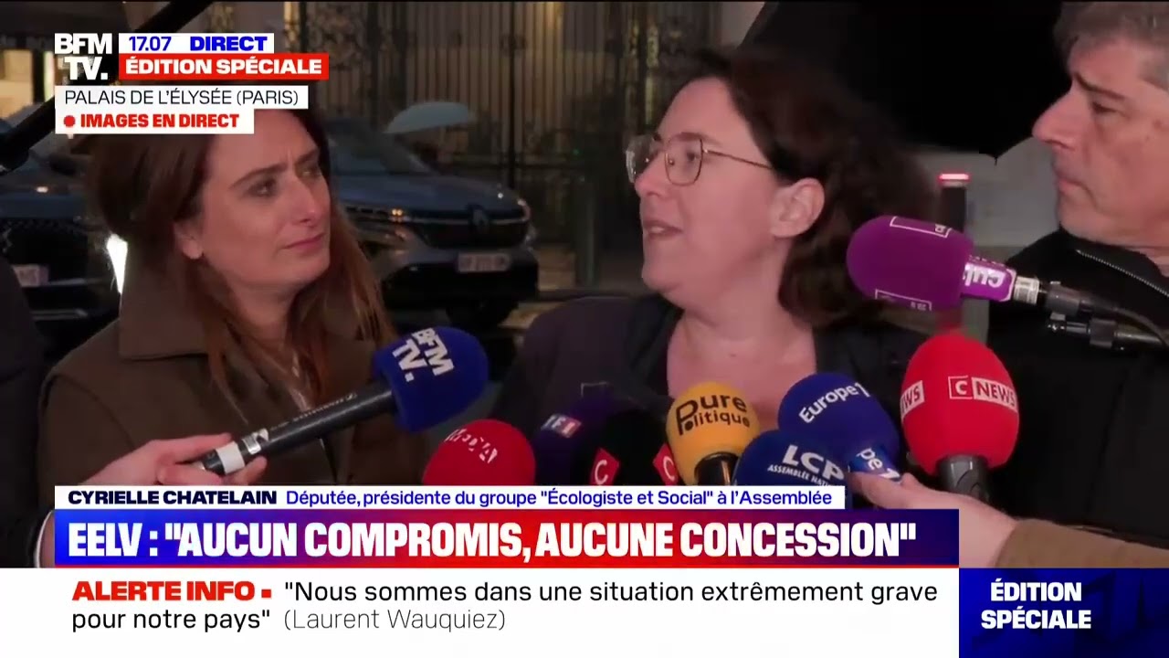 Réaction de Marine Tondelier, Cyrielle Chatelain et Guillaume Gontard après la réunion à l'Elysée