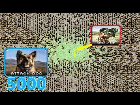 1 Desolator vs 5000 Dogs - Red Alert 2