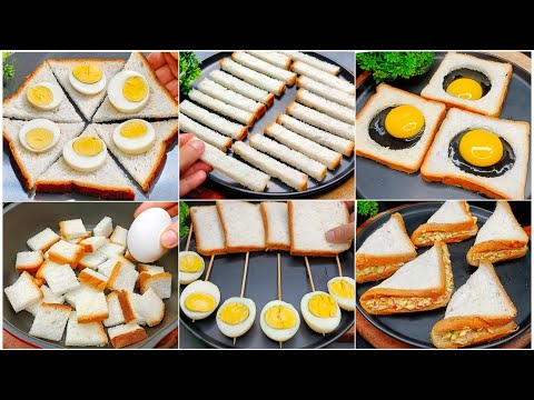 6 einfache und außergewöhnliche Snack-Rezepte | Virales Brot-Ei-Rezept | Neues Rezept | Frühstück...