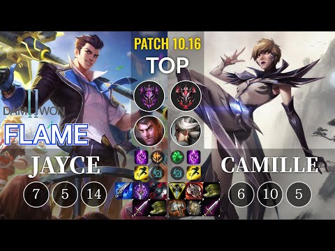 DWG Flame Jayce vs Camille Top - KR Patch 10.16