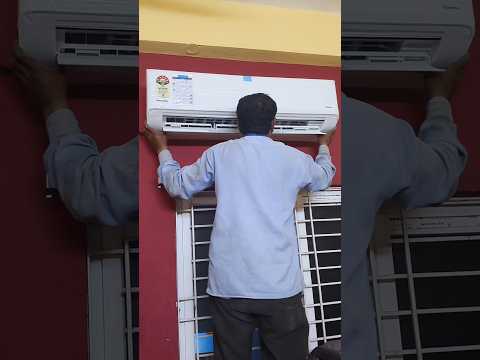 Panasonic AC #installation #trending #viralvideo #airconditioner #
