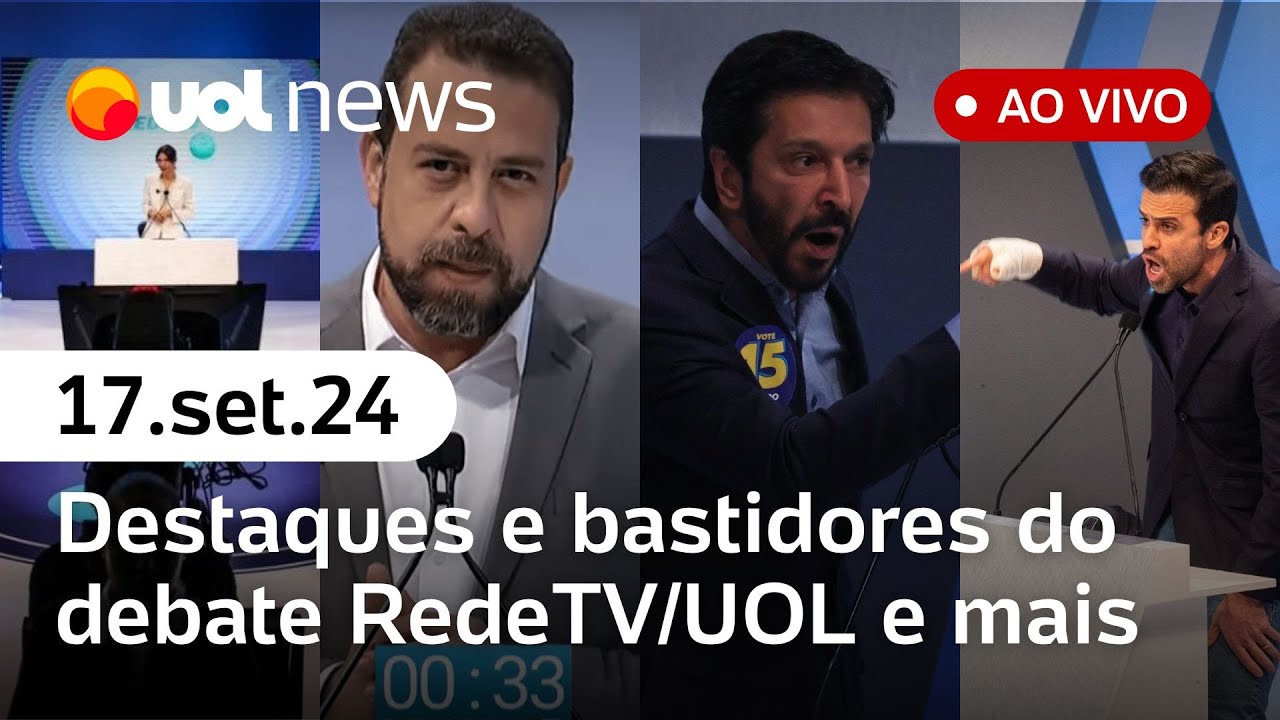 Debate RedeTV/UOL tem gritaria e broncas: bastidores, análises e repercussão ao vivo | UOL News
