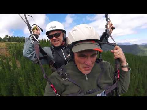Active Flight Paragliding - Joe's Tandem with Fred at Mystic Mountain, Bright
