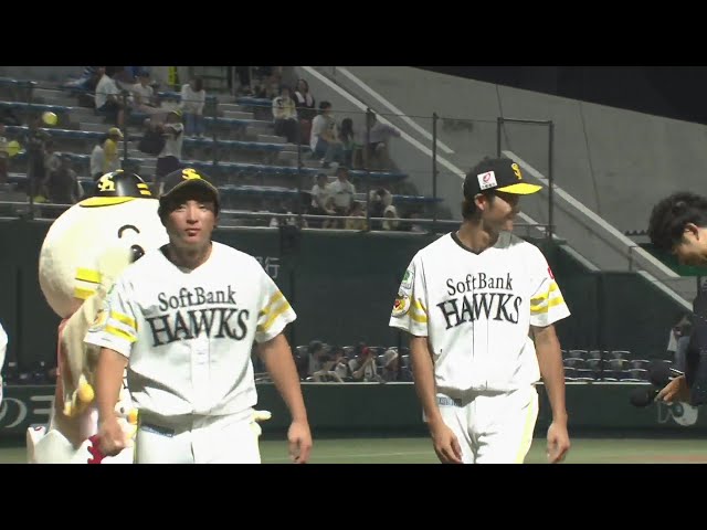 【ファーム】ホークス・佐藤航太選手・桑原秀侍選手 ヒーローインタビュー 8月17日 福岡ソフトバンクホークス 対 阪神タイガース