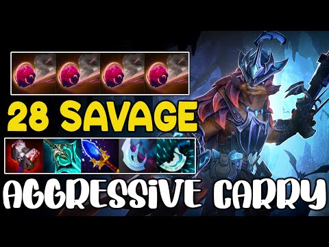 28 SAVAGE  PANGOLIER - AGGRESSIVE CARRY - FULL FIGHT - DOTA 2 GAMEPLAY