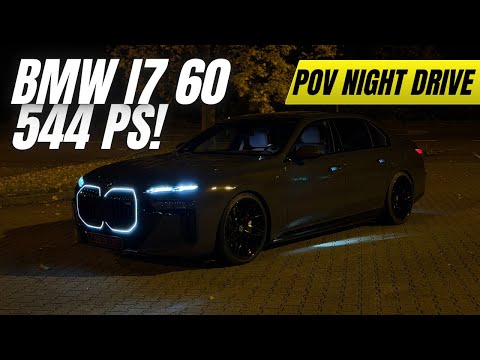 BMW i7 xDrive60 Night POV Drive on German Autobahn – Electric Luxury in the Dark
