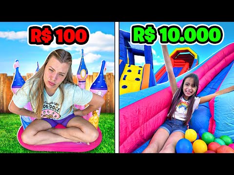 Montamos uma parque de Brinquedos INFLÁVEIS para as crianças de R$100, R$1000 ou R$10000