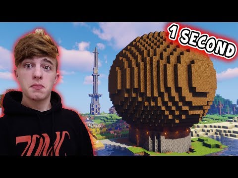 I Built PewDiePie's Giant Meatball in Minecraft in 1 Second
