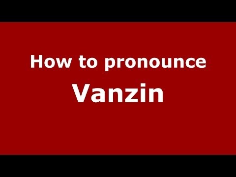 How to pronounce Vanzin