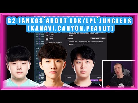 G2 Jankos About LCK/LPL Junglers [Kanavi,Canyon,Peanut]