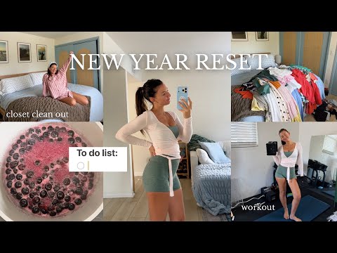 new year reset: closet clean out, setting goals, and workout 