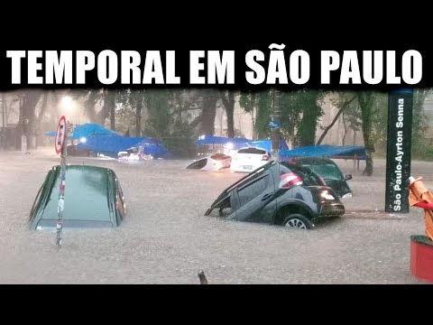 TEMPORAL PROVOCA ALAGAMENTOS EM ITARARÉ - RUAS DE SÃO PAULO FICAM COMPLETAMENTE ALAGADAS