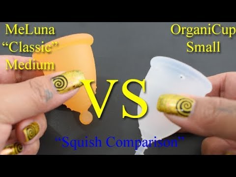 MeLuna Classic Med vs OrganiCup Sm "Squish" - Menstrual Cups