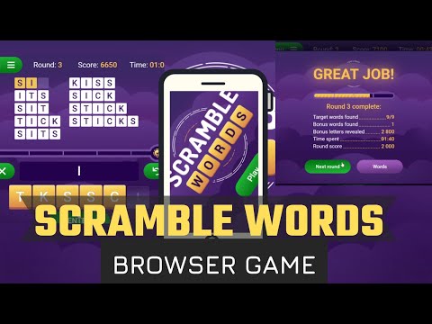 [GAMEPLAY] Scramble Words | USA Today Games | Browser Game - YouTube