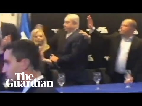 Netanyahu led off stage at election rally after rocket launched from Gaza
