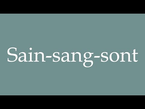How to Pronounce ''Sain-sang-sont'' Correctly in French