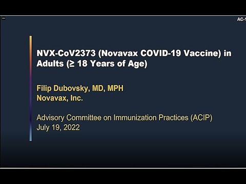 July 19, 2022 ACIP Meeting - Novavax COVID-19 vaccine