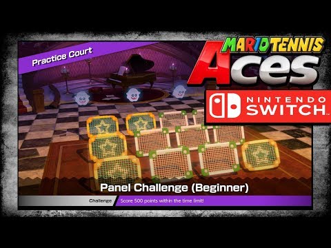 MARIO TENNIS ACES (Story Mode) Walkthrough Part 11: Panel Challenge (Beginner) Practice Court