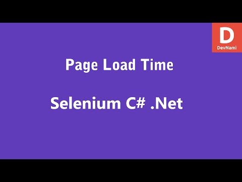 Selenium C Get Page Load Time