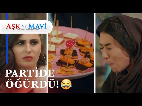 Hasibe bilmediği kanepeleri yiyince... - Aşk ve Mavi 51. Bölüm