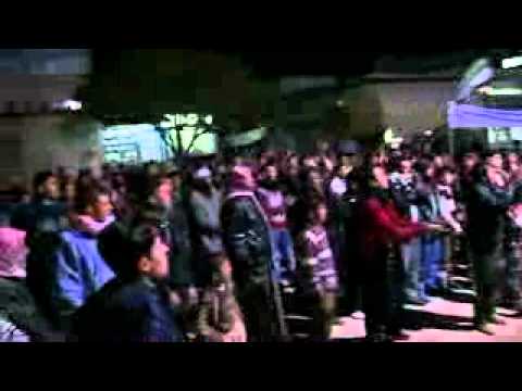 مظاهرة مسائية في بلدة سرمين في ريف إدلب رداً على خطاب وليد المعلم