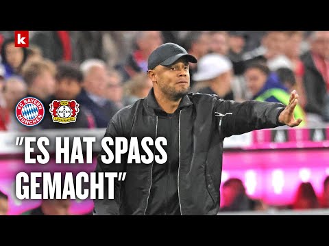 Kompany mit guter Laune! "Sah aus, wie ein Topspiel aussehen muss" | FC Bayern - Leverkusen 1:1