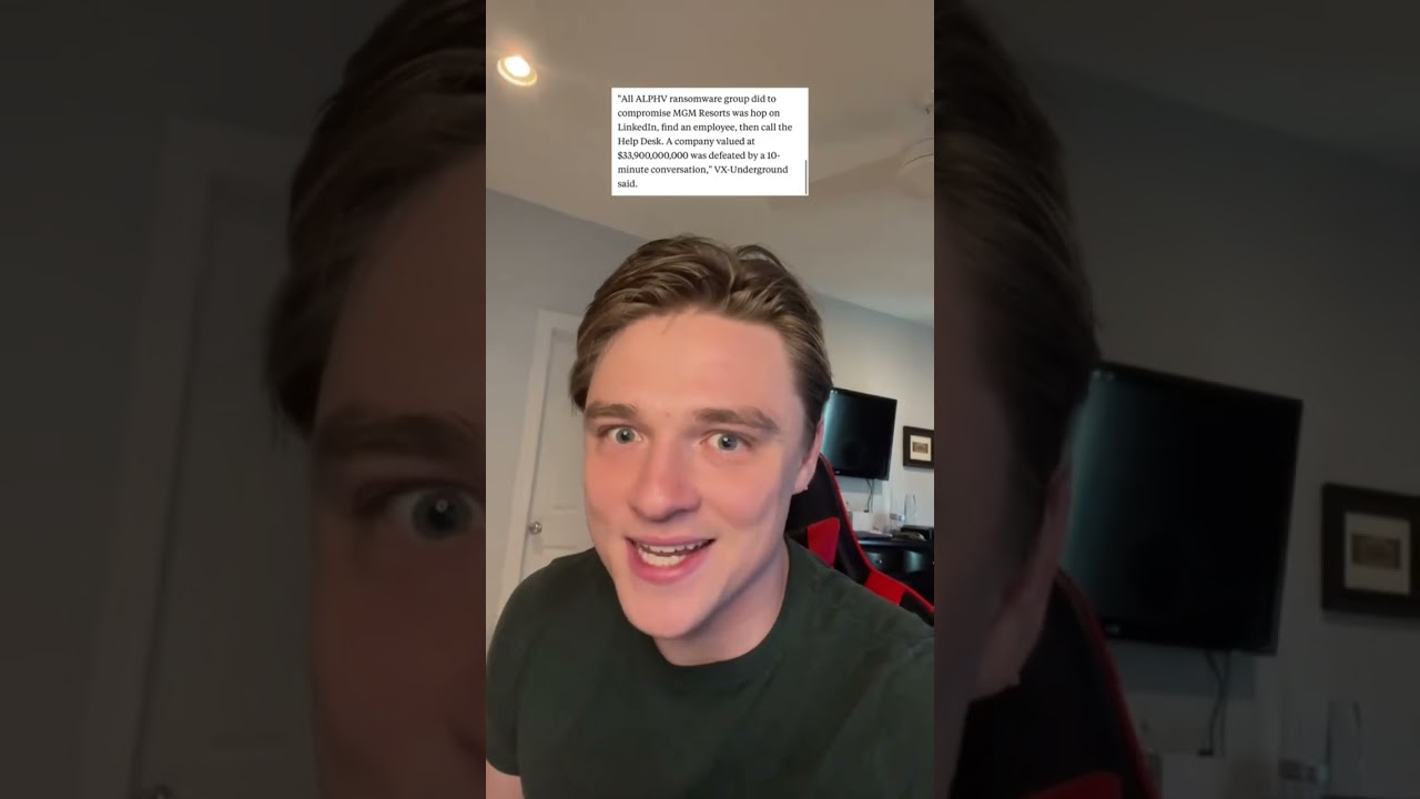 What An Insane Cyber Attack! #shorts #cybersecurity #mgm #news #vegas #ryankelly #ypr