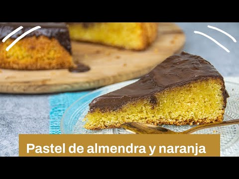 Pastel de almedras, naranja y chocolate