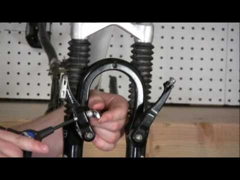 Installing v brake set on a bicycle