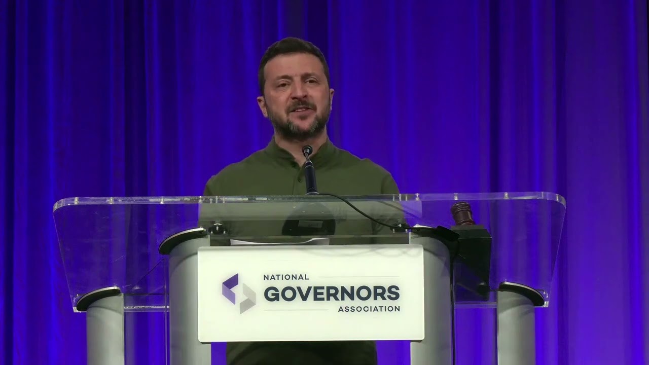 Ukrainian President Volodymyr Zelenskyy - 2024 NGA ... - YouTube