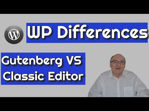 YouTube video about A Comparison of Gutenberg Editor Versus Classic Editor