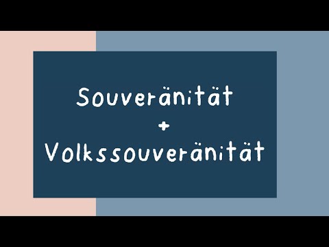 Volkssouveränität + Souveränität