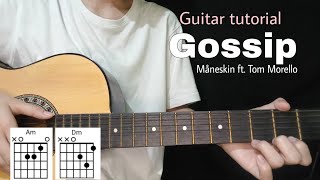 GOSSIP - My¥neskin ft. Tom Morello (Guitar tutorial / with lyrics)