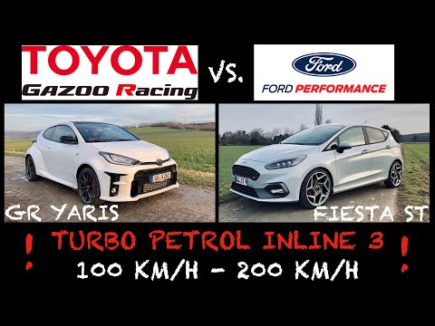 TOYOTA GR YARIS VS. FORD FIESTA ST I ZEITEN I 100 - 200 I FULL STOCK I PGEAR 610 I HRRMNNZD