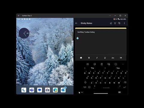 How to hide the toolbar on Microsoft Swiftkey on Surface Duo.mp4
