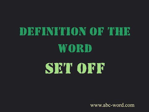 Definition of the word "Set off"