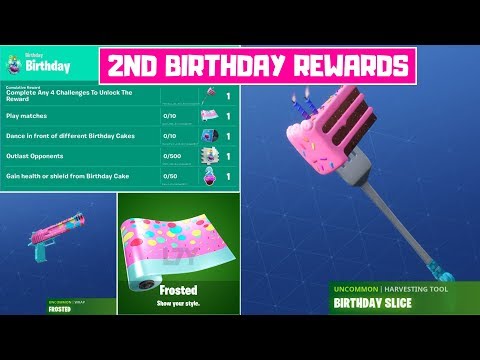 All *FREE* Fortnite 2nd Birthday Rewards! - 2nd Birthday Challenges Season 9