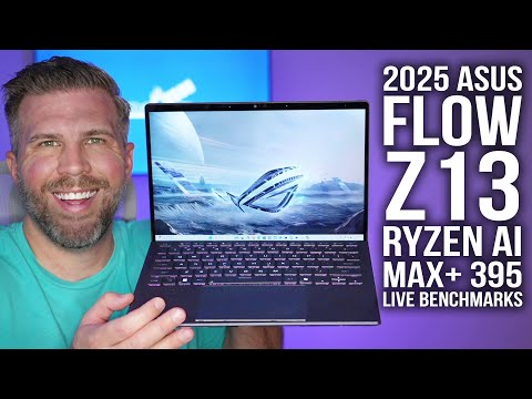 video - Asus Flow Z13, Ryzen AI MAX 380, Radeon 8040S, 32 GB DDR5X-8000, QHD+ 180 Hz 100% DCI-P3